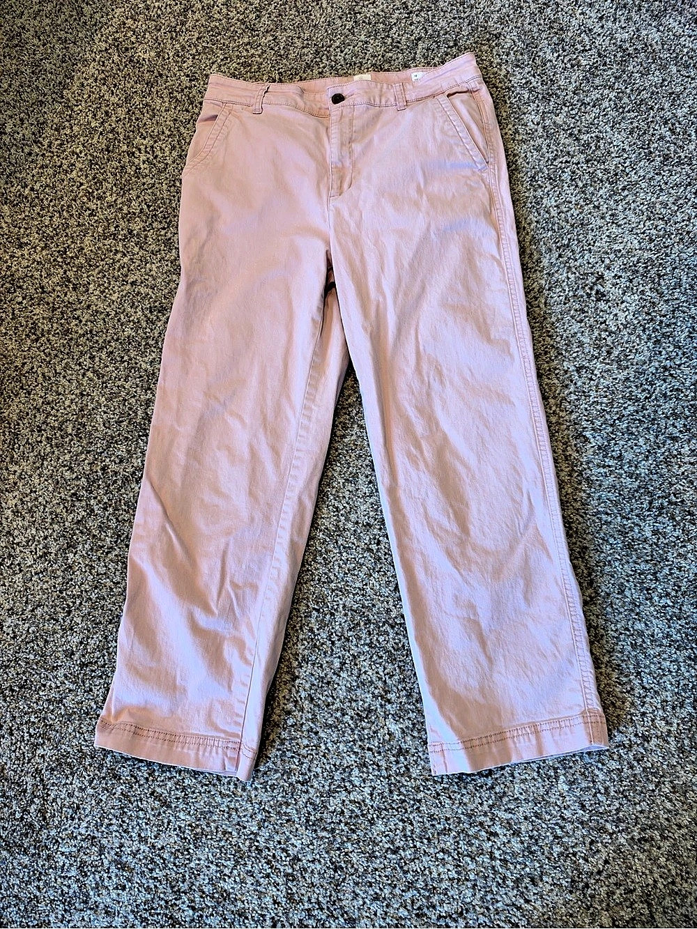 GAP High Rise Girlfriend Khaki Pants in Chalk Pink Size 10